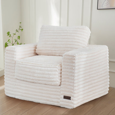 Giant Bean Bag Chair Upholstered Floor Sofa With Pillows And Armrests Large Bean Bag Sofa Plush Chair Bean Bag Couch
