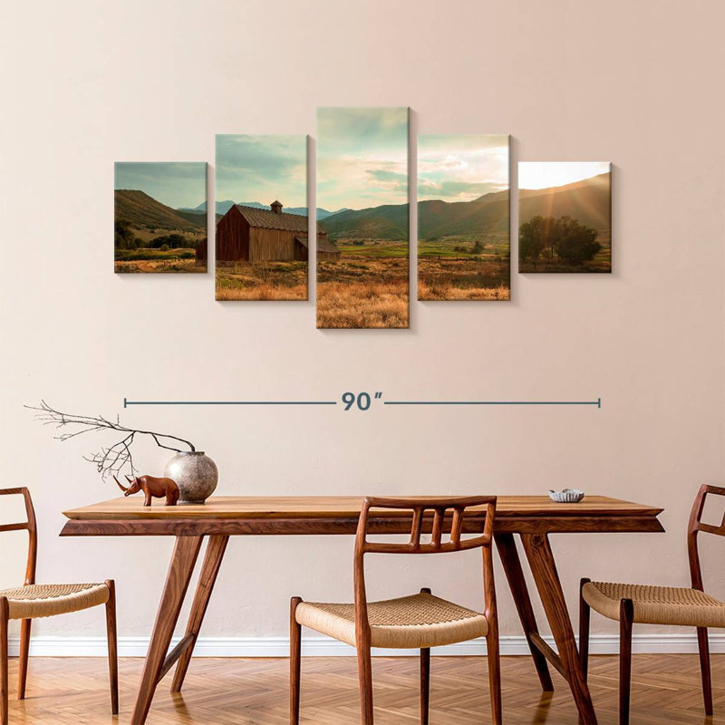 Rustic Farm Barn, 42" H x 92" W