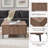  35" Organic Modern Lift Top Coffee Table with Hidden Storage, Rounded Fluted Wood Coffee Table with Soft-Close Cabinet for Living Room-1091253921