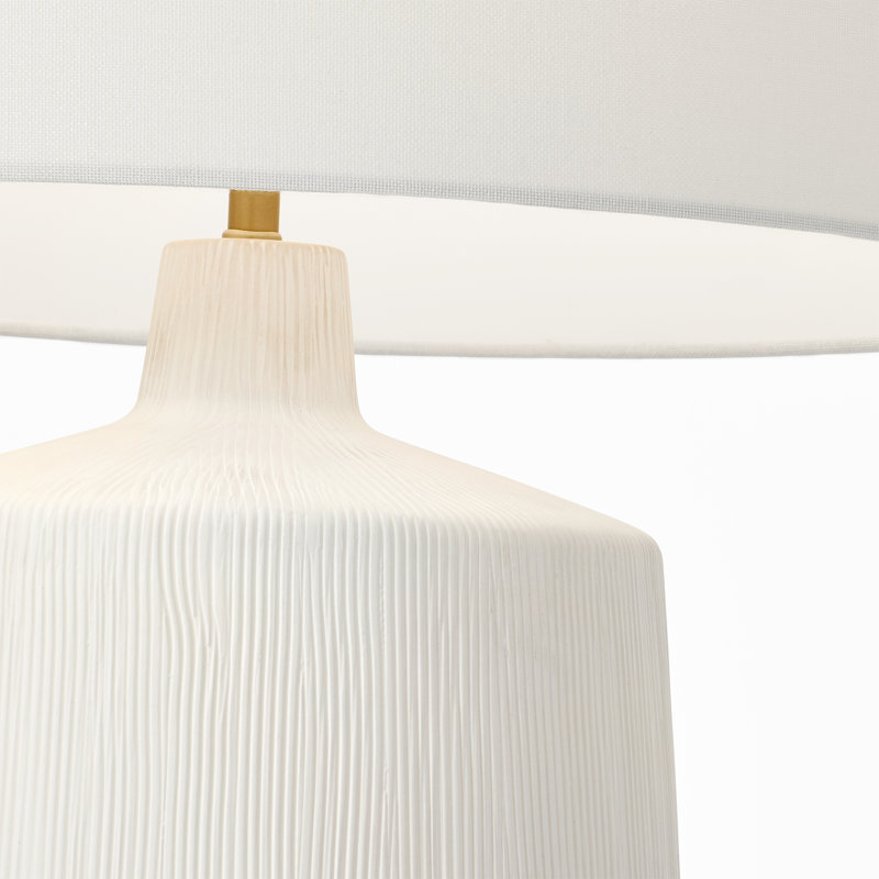 Latham Ceramic Table Lamp, Matte White
