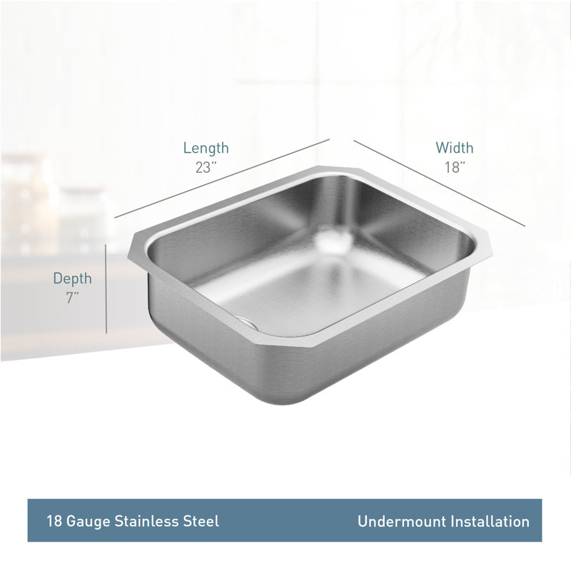 1800 Series 23" L x 18" W Undermount Kitchen Sink