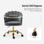 Rasnick Velvet Swivel Tufted Office Chair-530212161