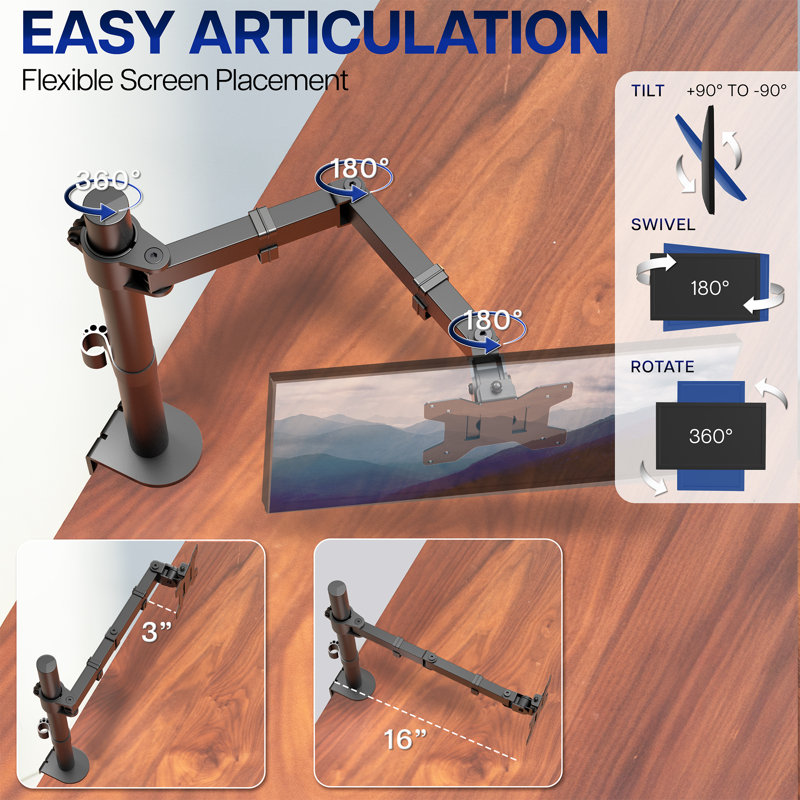 Single Monitor Desk Mount