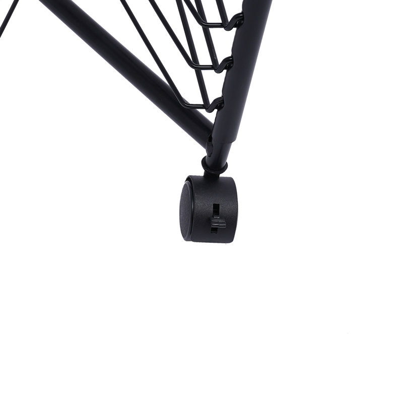 Rayonnage en métal l 16,6 po Kirolos, Noir