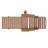 Outdoor Wood Texture Pool Reclining Lounge Chaise  With Wheels & Cup Holder (Set of 2)-1081756956