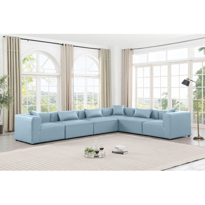 Canapé modulaire en similicuir 6 pièces Houswerth