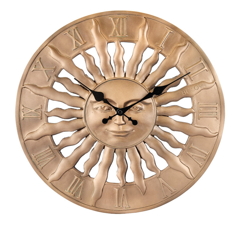 Sunrise Outdoor Resin Wall Clock, C4860