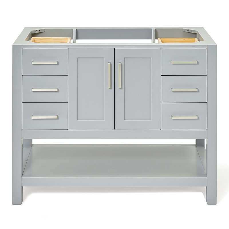 42'' W Single Bathroom Vanity Base, Gray