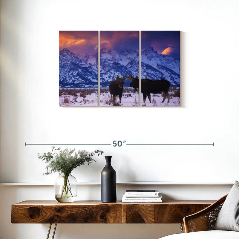 Winter Moose, 20" H x 33" W