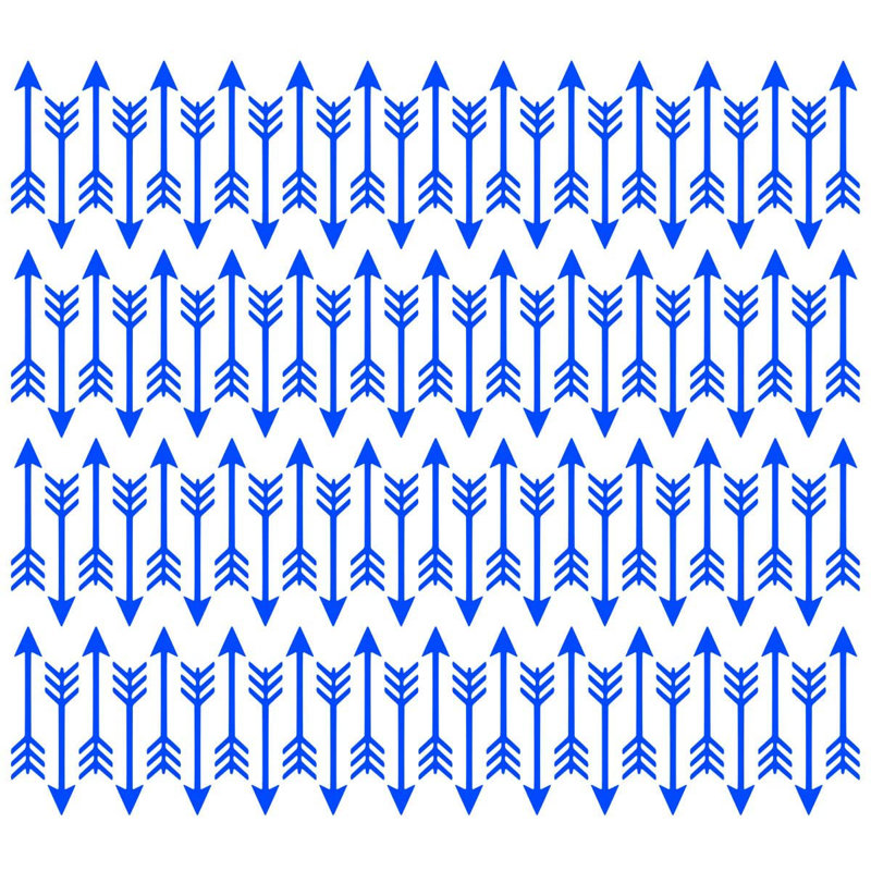 Décalcomanie murale flèches, H 2 po x l 10 po x P 0,8 po, Bleu