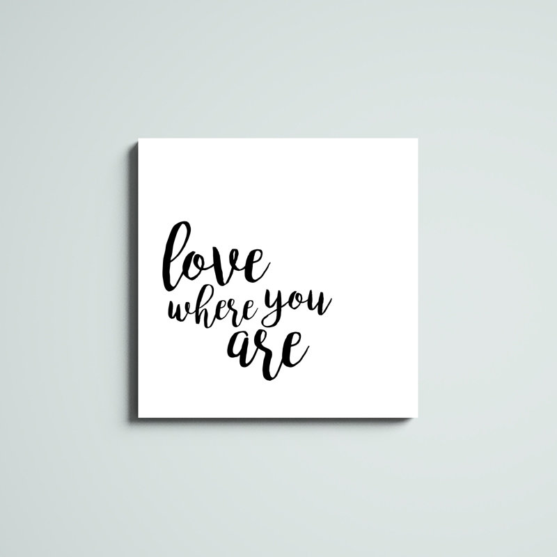 «Quotable V», art textuel sur toile, H 30 po x l 30 po