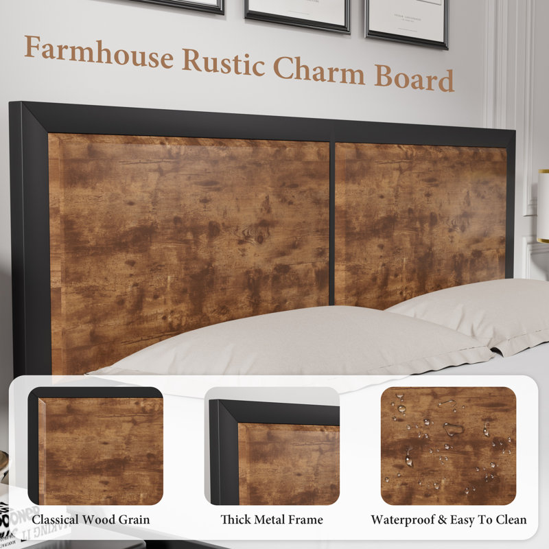 Metal Piece Bedroom Set, White/Brown