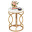 Table de bout ronde 20 po avec plateau en faux marbre