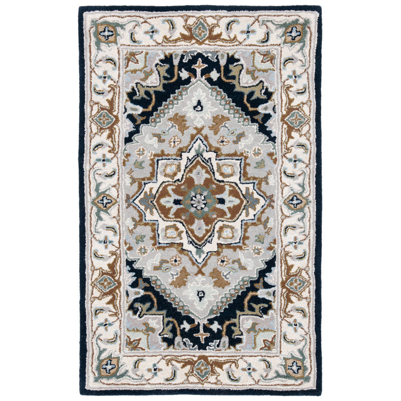 Delara Hand Tufted Wool Oriental Rug, Rectangle 2' x 3'