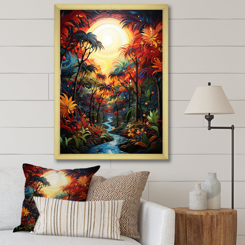 Sarenade I, impression sur toile, H 20 po x l 12 po x P 1 po, Encadrement doré
