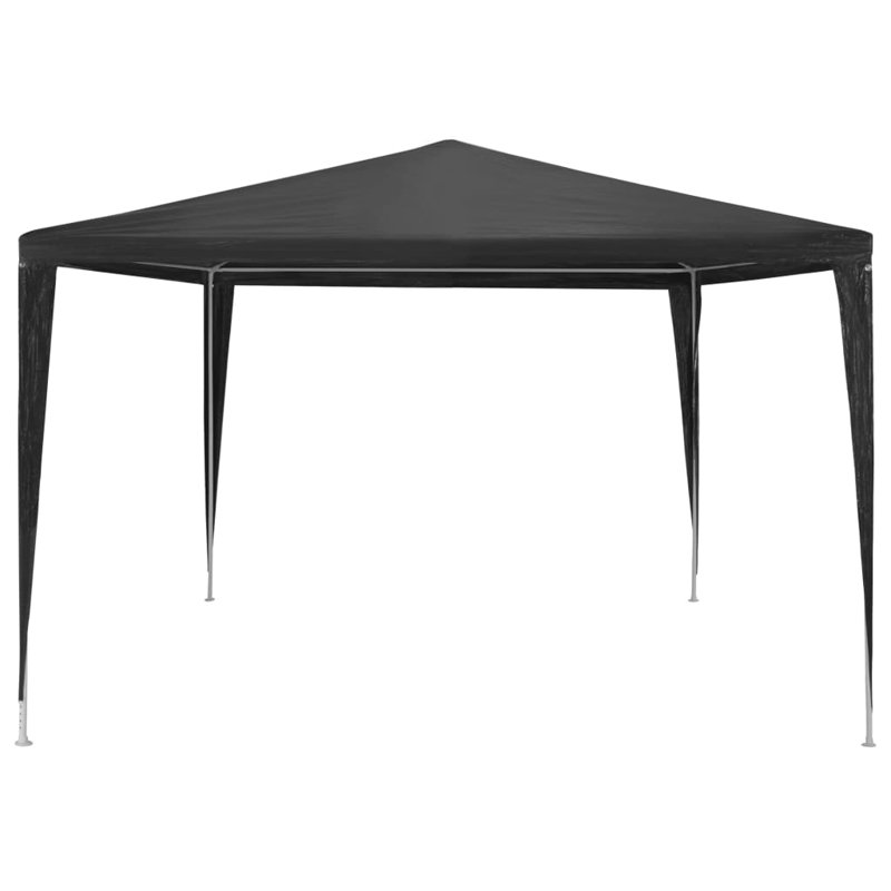Toit de fête en polyéthylène anthracite avec cadre en acier 10 x 10 pi