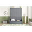 Grand lit gris avec coussin, armoire pliable, solution d'espace pour les petits appartements et les chambres d'amis, bureaux à domicile multiples-130155729