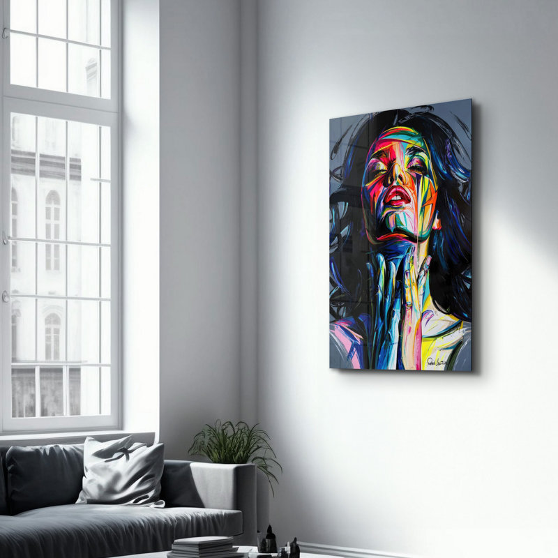 Elegant Tempered Glass Wall Art Painting | 100% Tempered Glass, Thickness: 0.16 inches | UV Printed for Vibrant Colors & Durability | Perfect for Home Decor & Modern Aesthetics