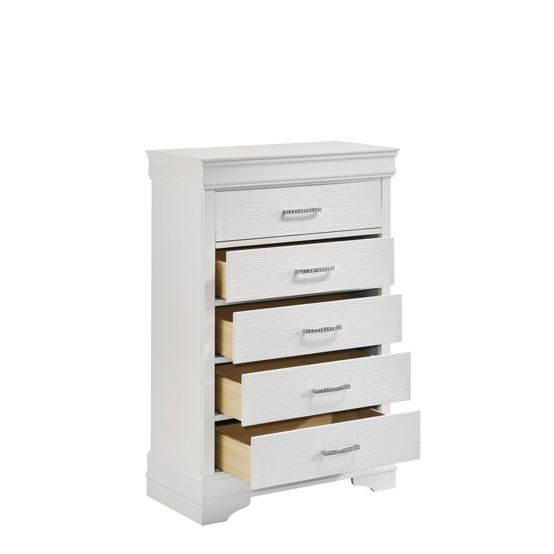 Ensemble de chambre à coucher standard 5 pièces Mayodan, gris, Grand