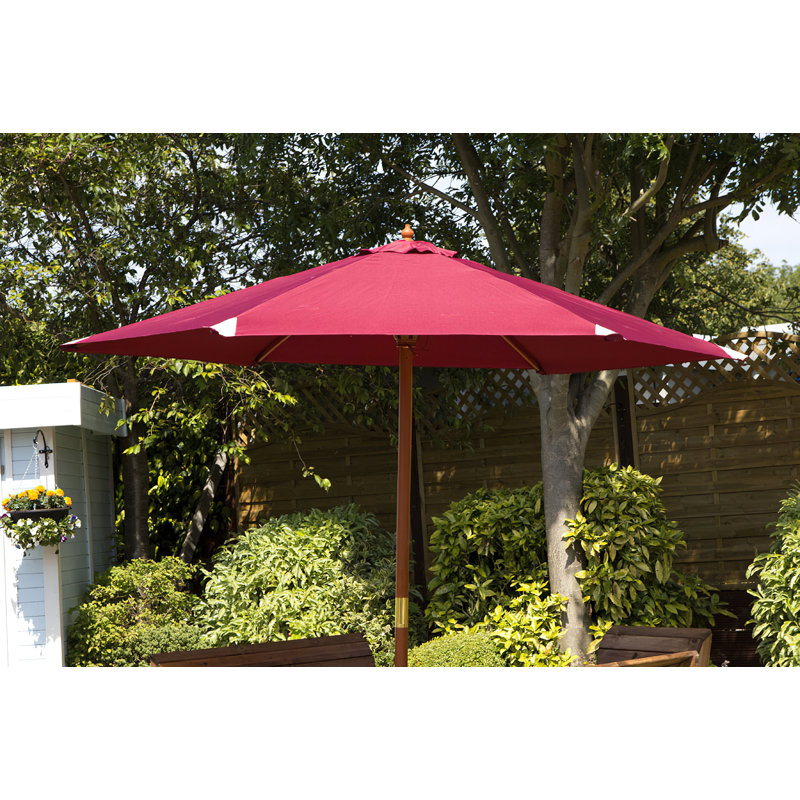 Laketta 145cm Market Parasol, Burgundy