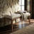 Linen Blend Upholstered Bench