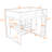 Full Wood Loft Bed with USB Charging, Pegboard and Storage-443224515