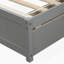 Base de lit plateforme en bois avec deux tiroirs et tête de lit-247153565