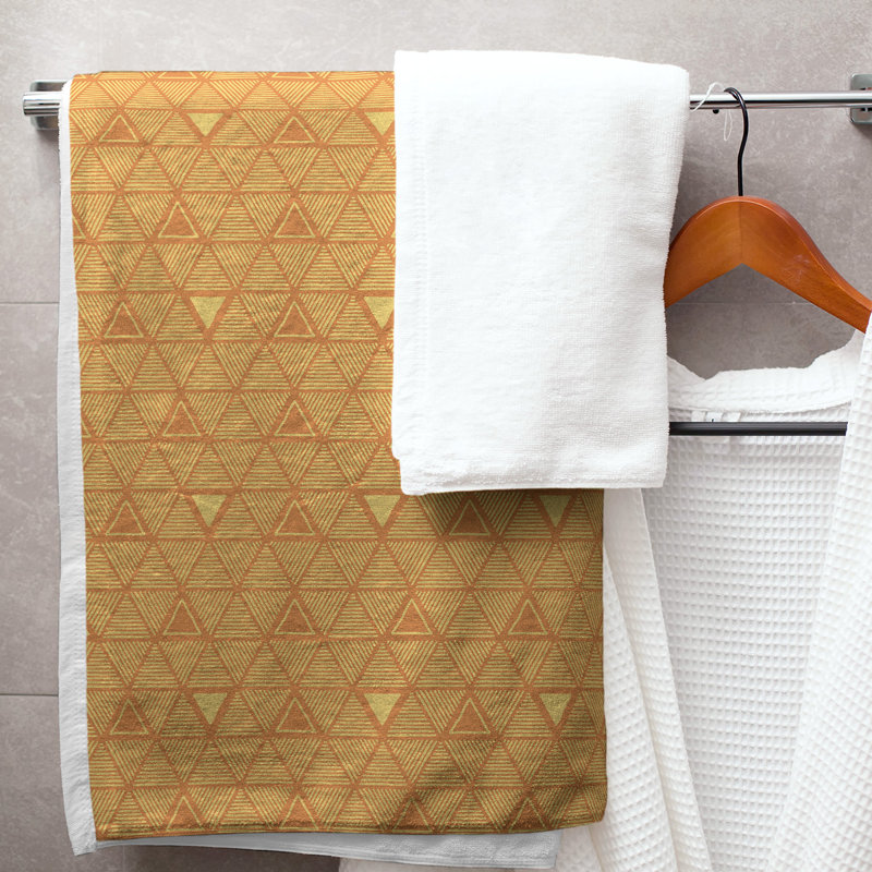 Serviette de bain Classic, Jaune clair / rouge clair