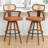 Swivel Upholstered Cane Back Counter Stools-592409353-592409355