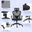 Fauteuil de bureau ergonomique à haut dossier Vinsetto