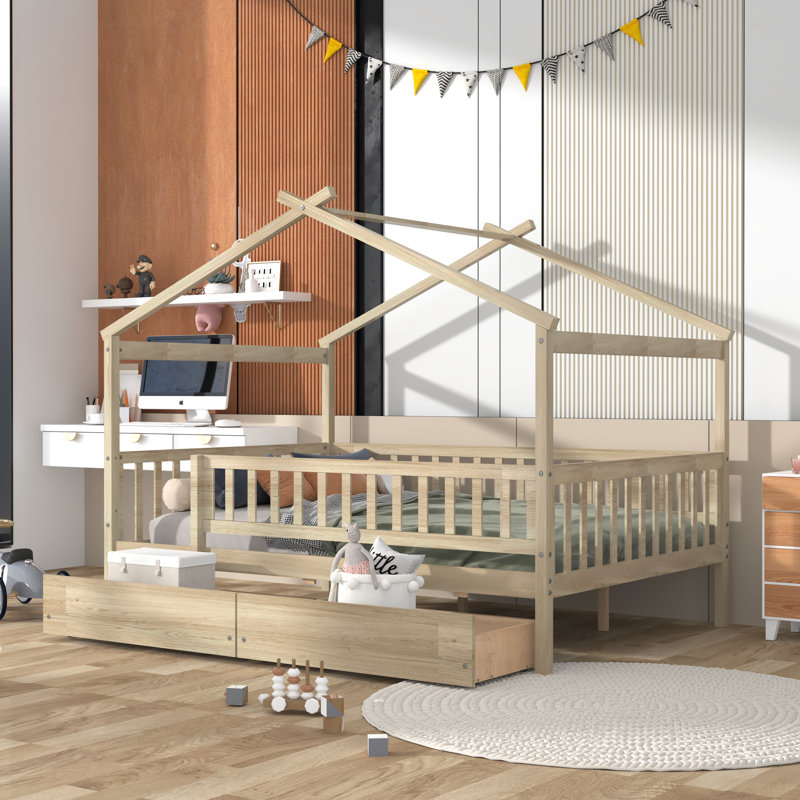 Nystead Slat Storage Bed, Natural