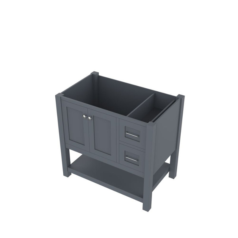 Base de meuble-lavabo simple Wilmington 35 seulement, gris