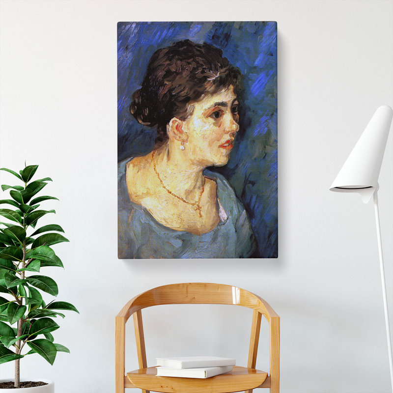 Woman in Blue by Vincent Van Gogh - Wrapped Canvas, 76cm H x 50cm W x 3cm D