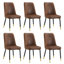 Chaise d'appoint rembourrée en similicuir (dossier de 6)-426351402