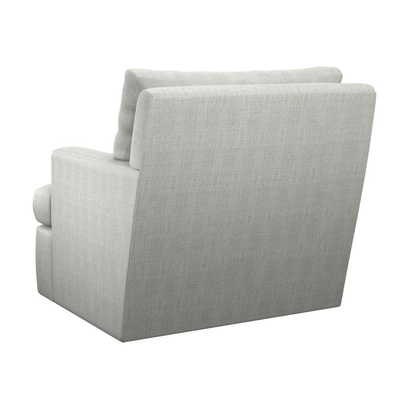 Bandar Swivel Armchair, White/Ivory
