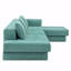 Canapé modulaire en L de 113 po avec canapé à deux couches pour salon, bleu sarcelle-810801865