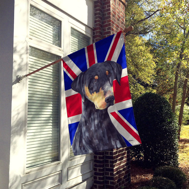 40 x 28 po en polyester britannique 2 faces english union jack drapeau maison, Doberman 2