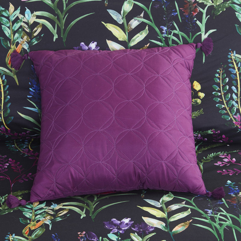 Tasha Floral Comforter Set, King/Cal King Comforter+2 Standard Shams+2 Pillows