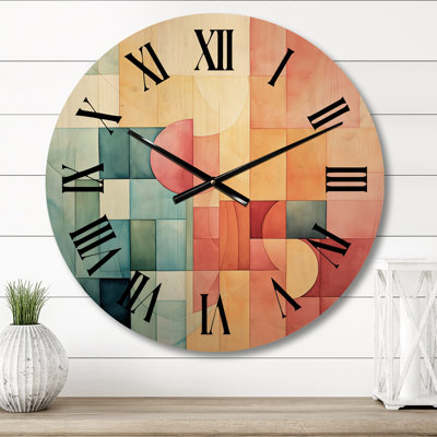 Horloge murale Cubism Experiment with Minimalist II - Paysages