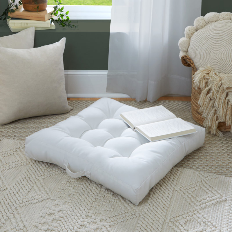 Sunbrella® Indoor/Outdoor Floor Pillow, Natural, 24" H x 24"W