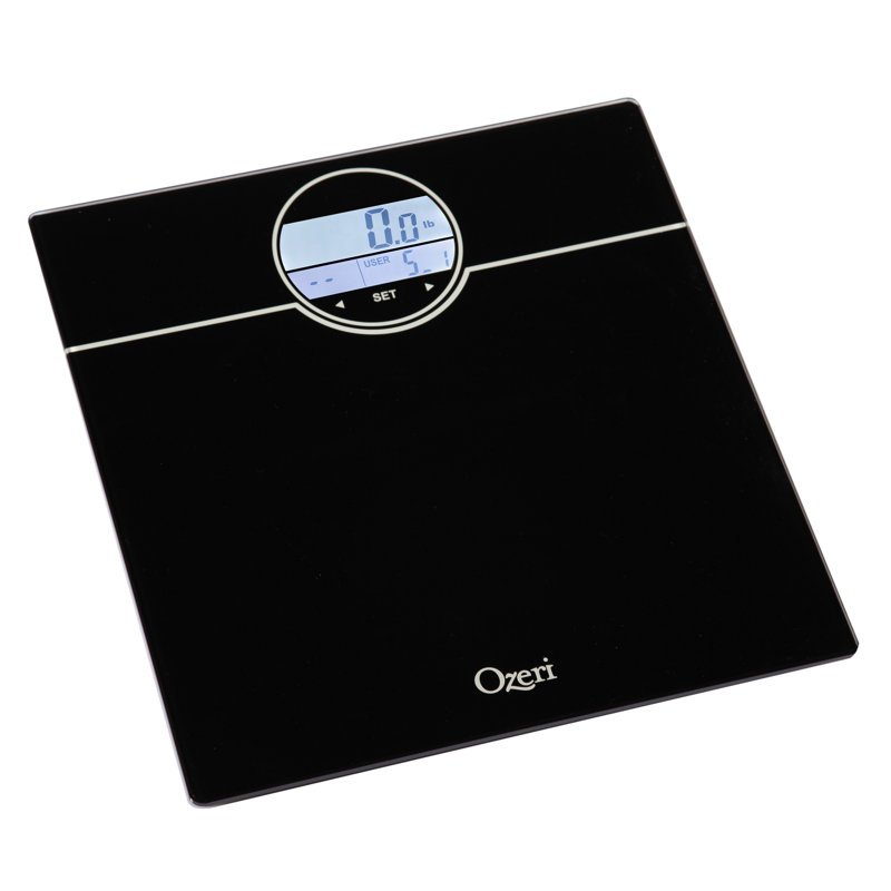 Ozeri WeightMaster 400 lbs Weight Scale with BMI and Weight Change Detection, Black