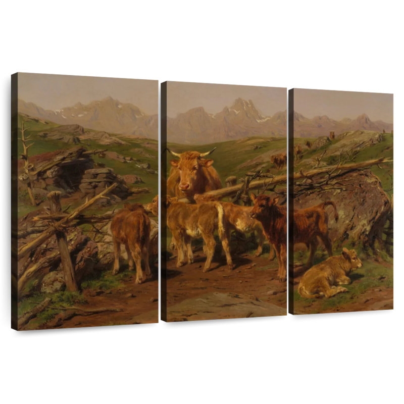 Brampt Weaning Of The Calves, 32" H x 50" W
