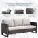 Ensemble de canapé d'extérieur 6 pièces Gymojoy, ensemble de mobilier de patio en osier avec table de foyer, osier en PE toutes saisons