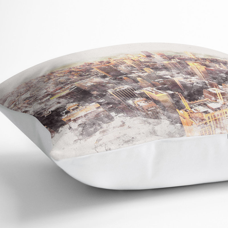 Square Throw Cushion, 55cm H x 55cm W x 20cm D, White