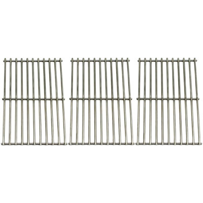 Quickflame 3-Pack Grill Grates Replacement for 4 Burner BBQ Grills, 16 3/8" x 9.5", Stainless Steel