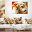 Tête de chien brun brillant - coussin imprimé animal-29516016-29516020