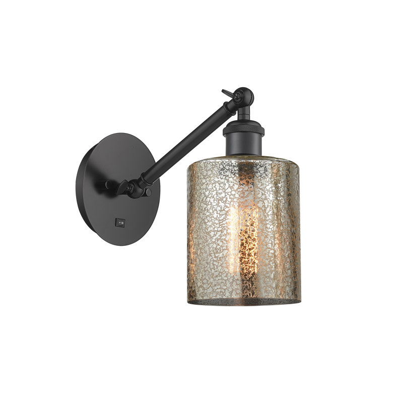 Shauna Armed Sconce, Matte Black, Incandescent