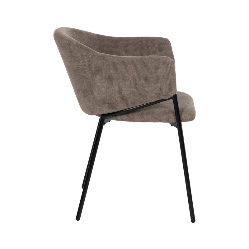 Burlene 48cm H Polyester Upholstered Upholstered Back Armchair, Taupe
