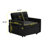 Compact Multifunctional Black Sofas, Metal & Wood Adjustable For Small Spaces
