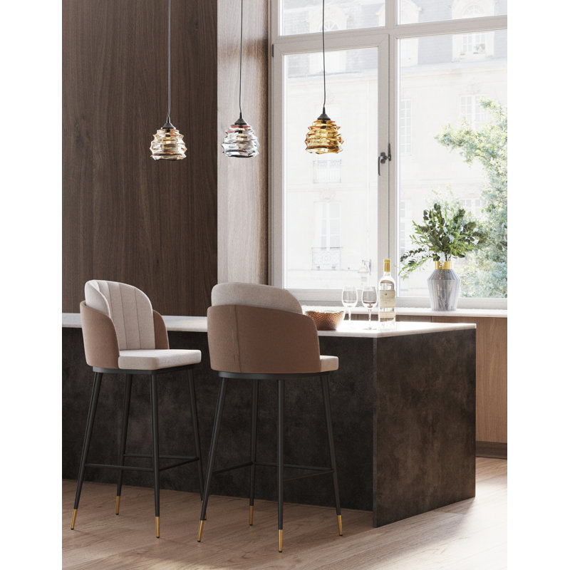 Hojas bar stool in beige
